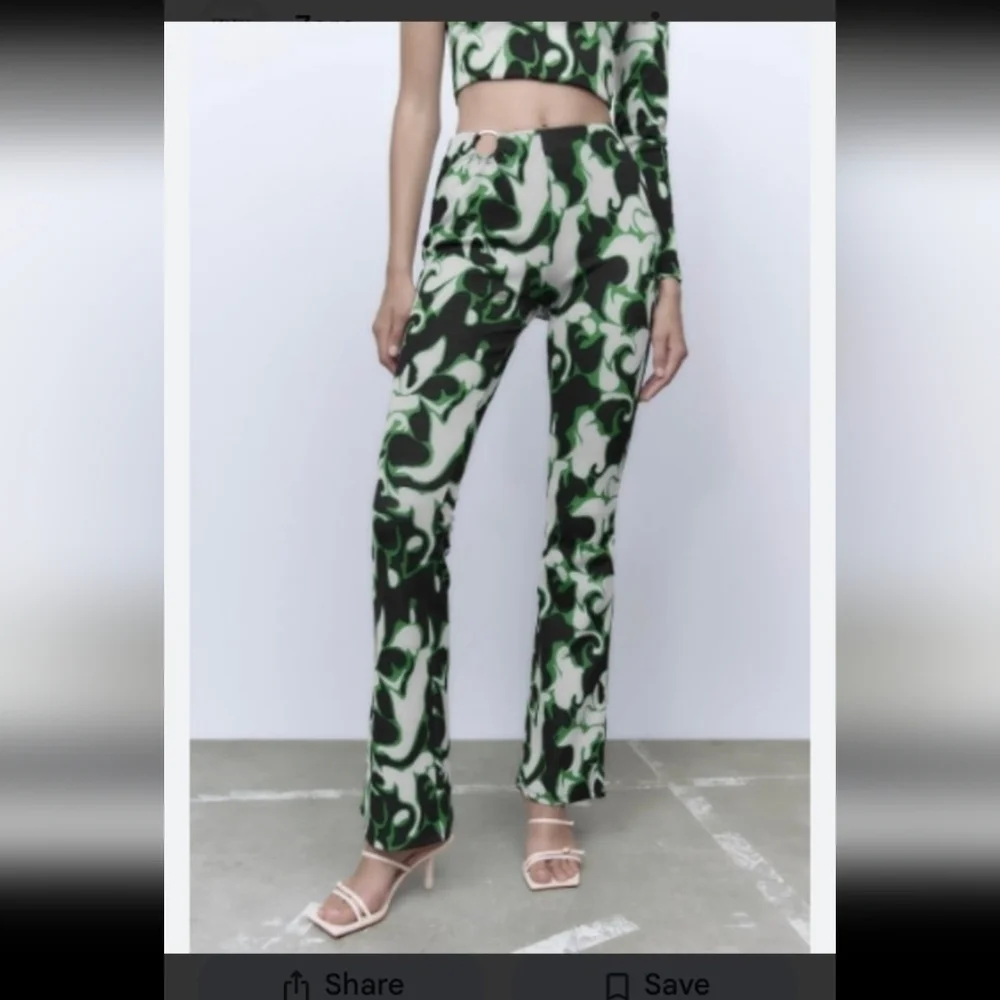 NWT ZARA JACQUARD PANTS Size S